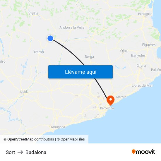 Sort to Badalona map