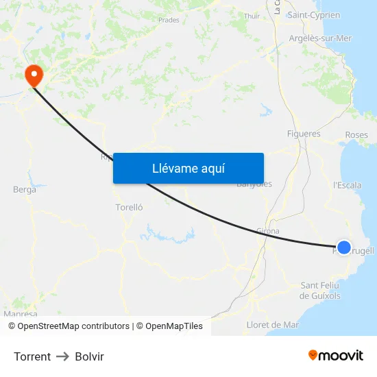 Torrent to Bolvir map