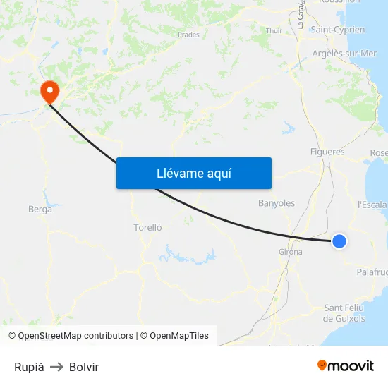 Rupià to Bolvir map