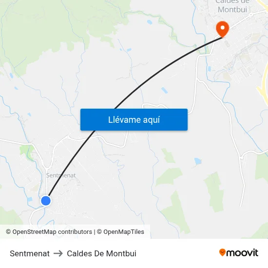 Sentmenat to Caldes De Montbui map