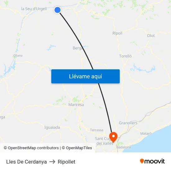 Lles De Cerdanya to Ripollet map