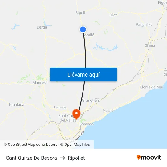 Sant Quirze De Besora to Ripollet map