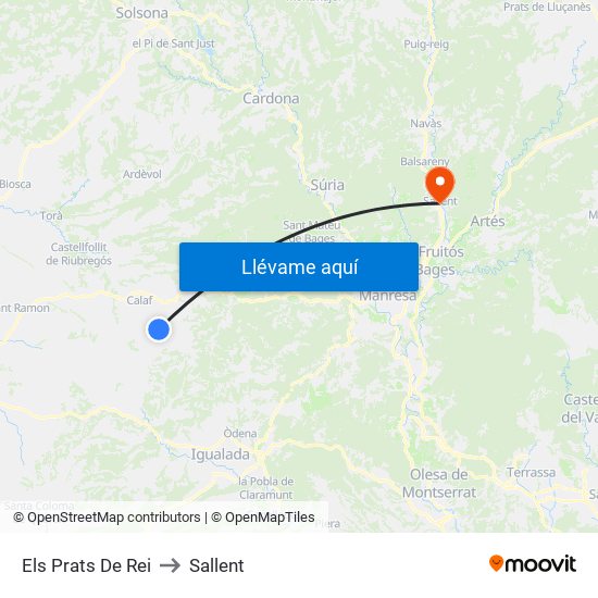 Els Prats De Rei to Sallent map