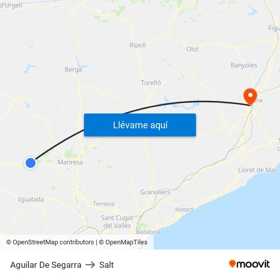 Aguilar De Segarra to Salt map
