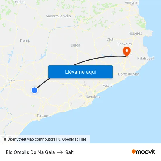 Els Omells De Na Gaia to Salt map