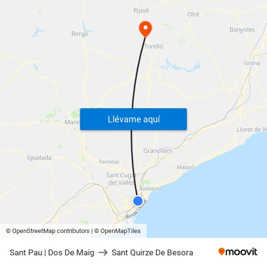 Sant Pau | Dos De Maig to Sant Quirze De Besora map