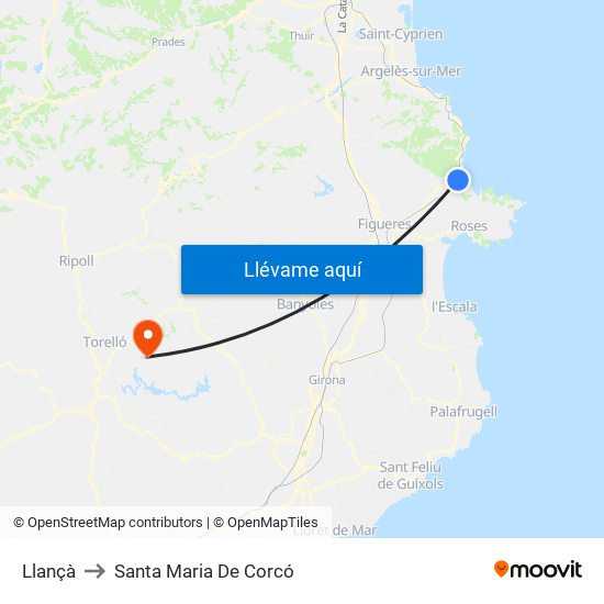 Llançà to Santa Maria De Corcó map