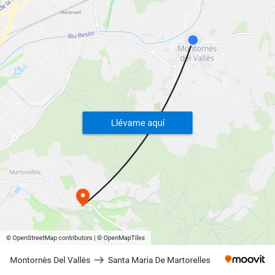 Montornès Del Vallès to Santa Maria De Martorelles map