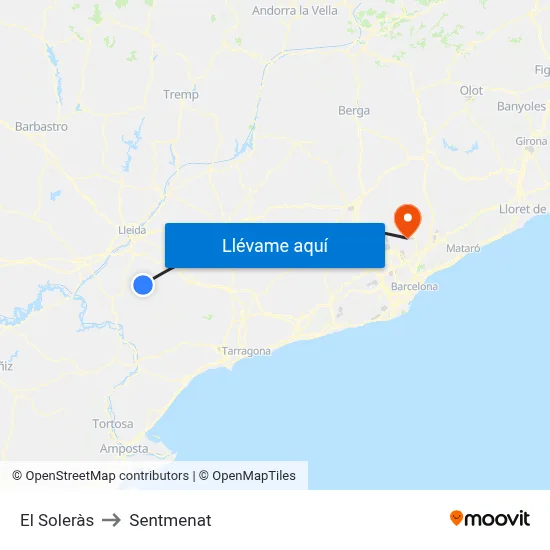 El Soleràs to Sentmenat map