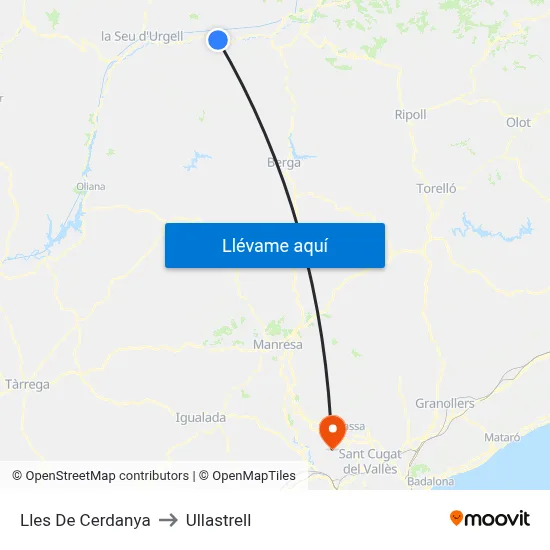 Lles De Cerdanya to Ullastrell map