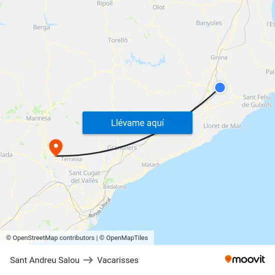 Sant Andreu Salou to Vacarisses map