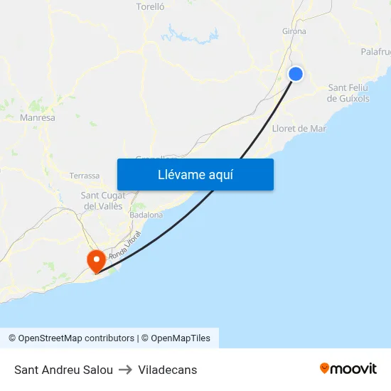 Sant Andreu Salou to Viladecans map