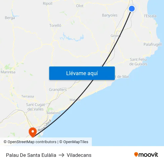 Palau De Santa Eulàlia to Viladecans map