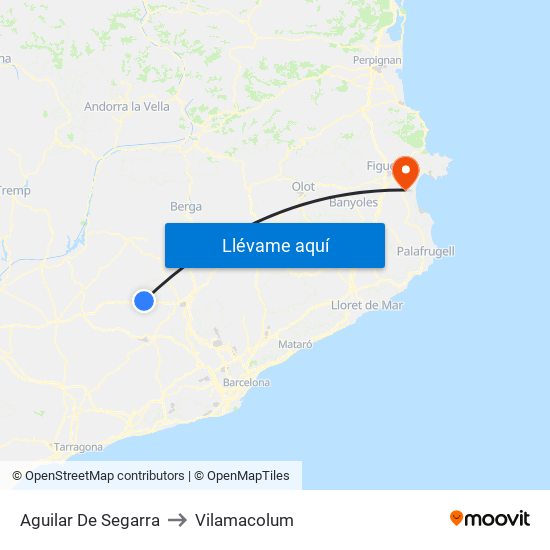 Aguilar De Segarra to Vilamacolum map