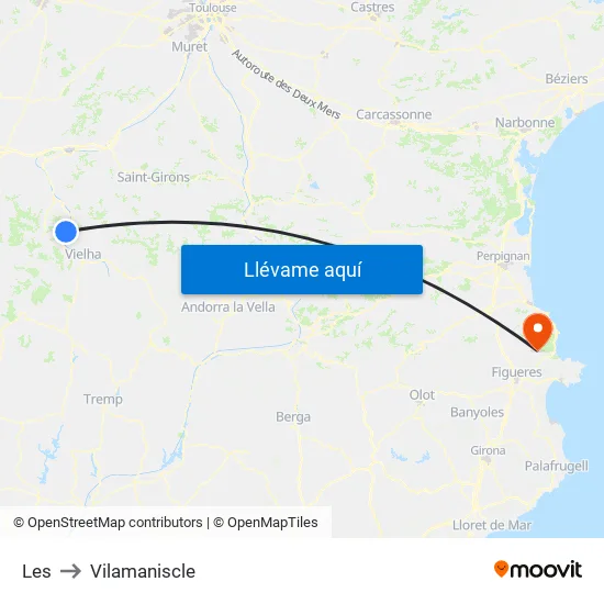 Les to Vilamaniscle map