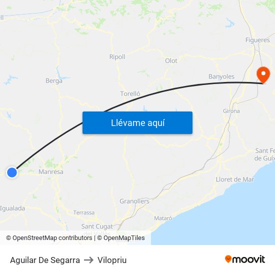 Aguilar De Segarra to Vilopriu map