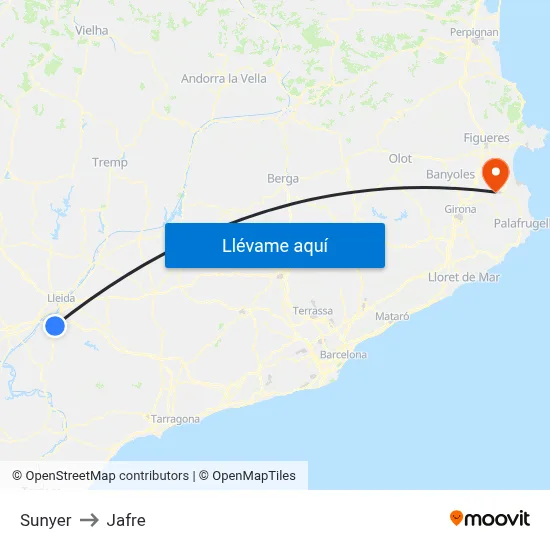 Sunyer to Jafre map