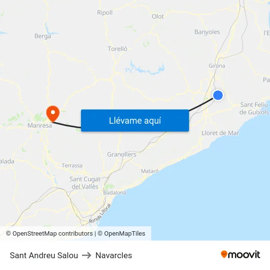 Sant Andreu Salou to Navarcles map