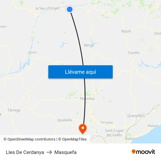 Lles De Cerdanya to Masquefa map