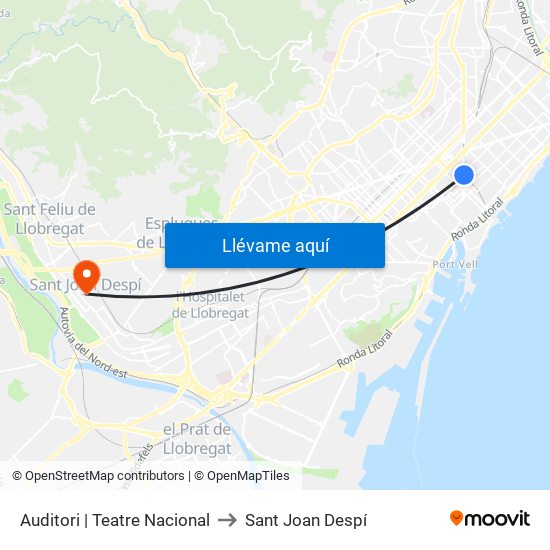 Auditori | Teatre Nacional to Sant Joan Despí map