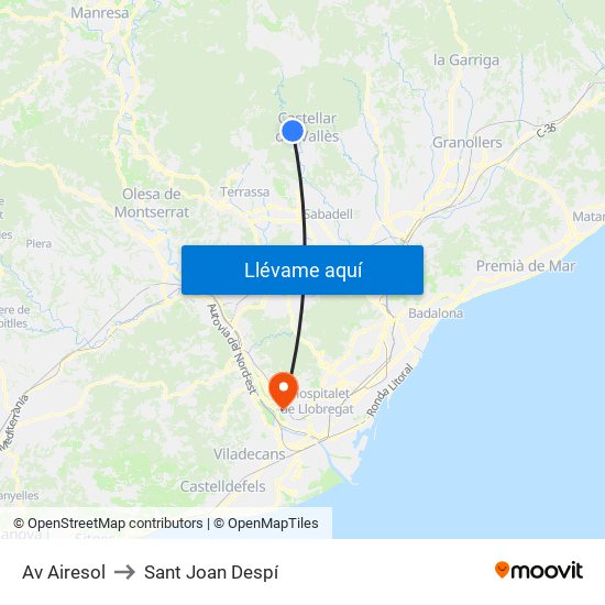 Av Airesol to Sant Joan Despí map