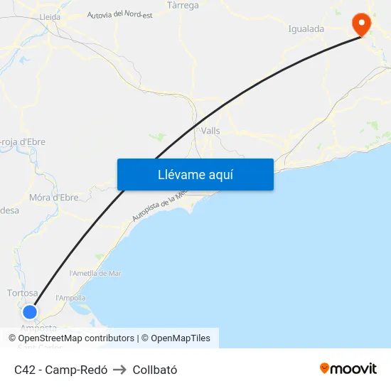 C42 - Camp-Redó to Collbató map