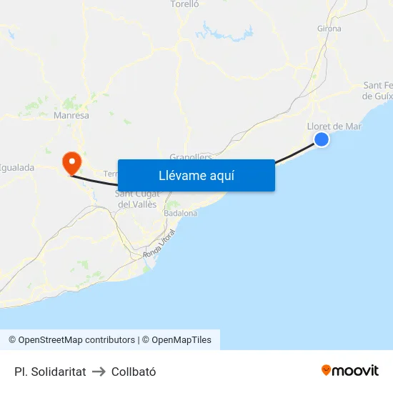 Pl. Solidaritat to Collbató map