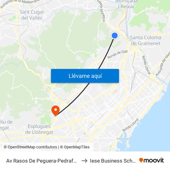 Av Rasos De Peguera-Pedraforca to Iese Business School map