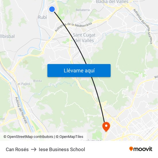 Can Rosés to Iese Business School map