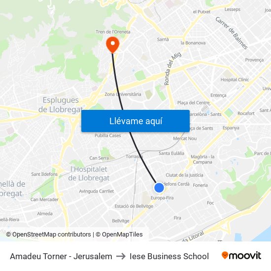 Amadeu Torner - Jerusalem to Iese Business School map