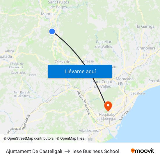 Ajuntament De Castellgalí to Iese Business School map