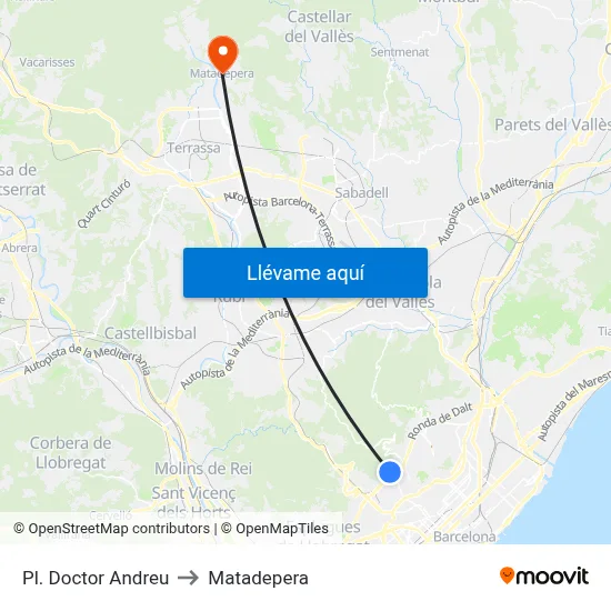 Pl. Doctor Andreu to Matadepera map