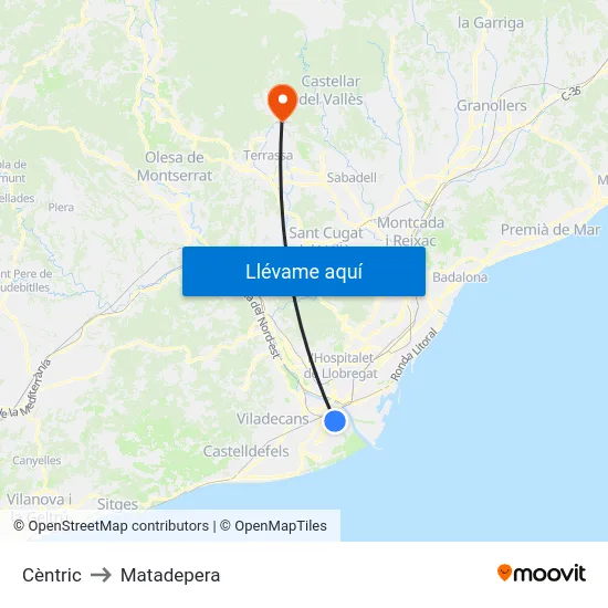 Cèntric to Matadepera map