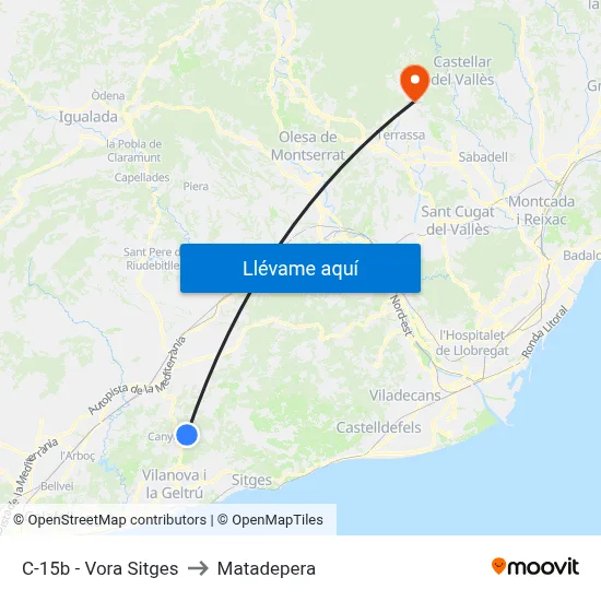 C-15b - Vora Sitges to Matadepera map