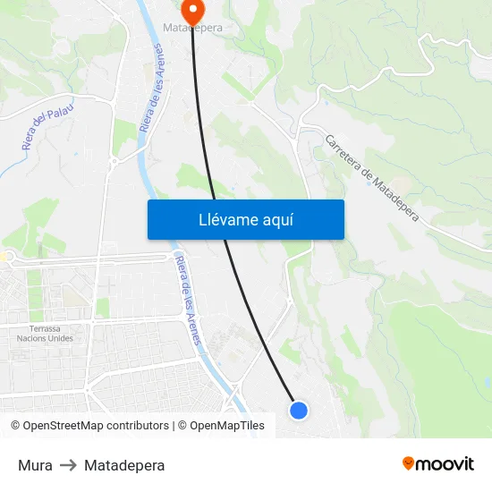 Mura to Matadepera map