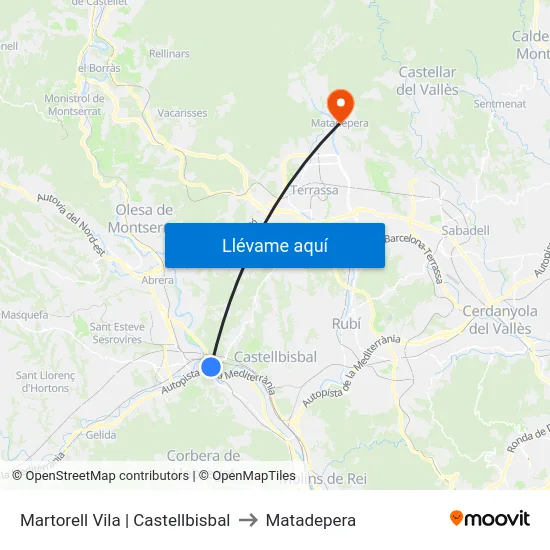 Martorell Vila | Castellbisbal to Matadepera map