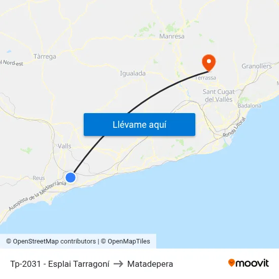 Tp-2031 - Esplai Tarragoní to Matadepera map