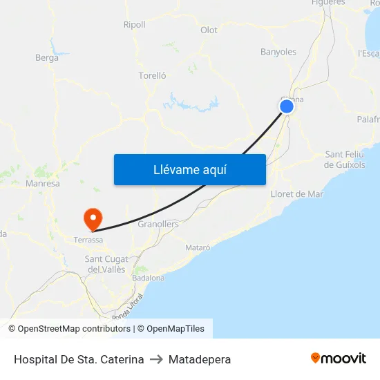 Hospital De Sta. Caterina to Matadepera map