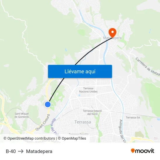 B-40 to Matadepera map
