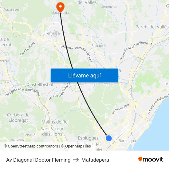 Av Diagonal-Doctor Fleming to Matadepera map