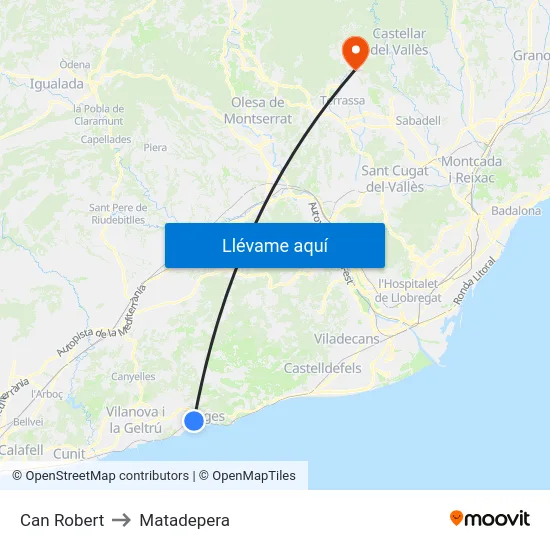 Can Robert to Matadepera map