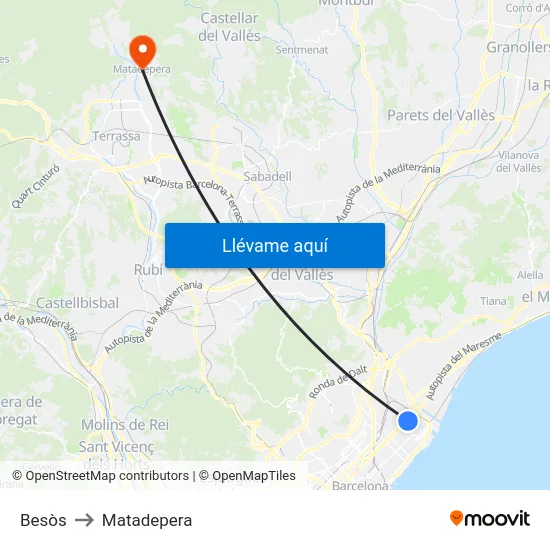 Besòs to Matadepera map