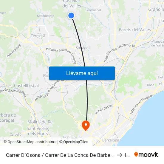 Carrer D´Osona / Carrer De La Conca De Barberà to Iqs map