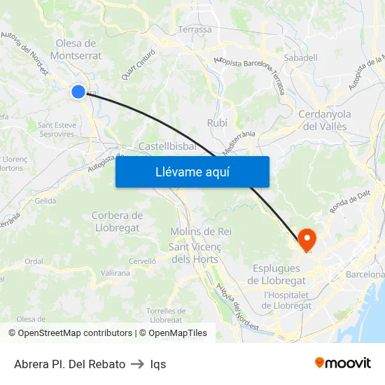 Abrera Pl. Del Rebato to Iqs map