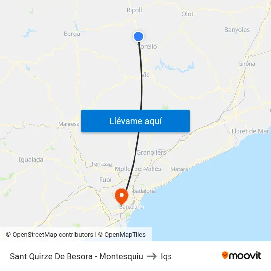 Sant Quirze De Besora - Montesquiu to Iqs map