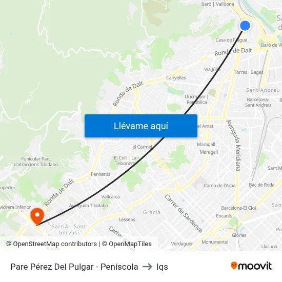 Pare Pérez Del Pulgar - Peníscola to Iqs map
