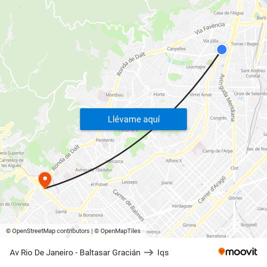 Av Rio De Janeiro - Baltasar Gracián to Iqs map