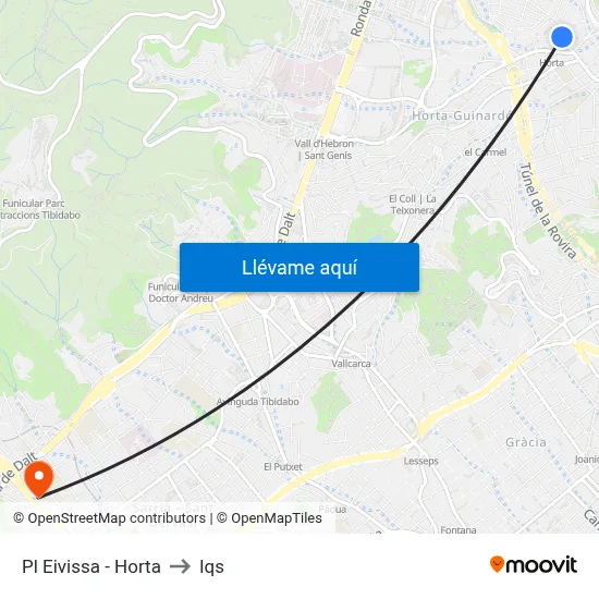 Pl Eivissa - Horta to Iqs map