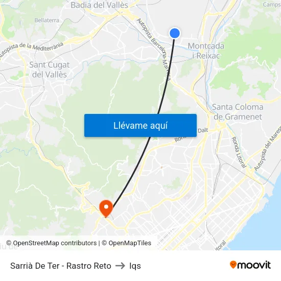 Sarrià De Ter - Centro Reto to Iqs map