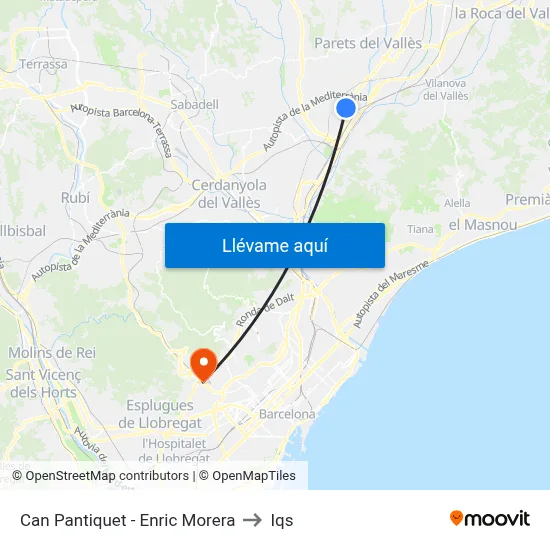 Can Pantiquet - Enric Morera to Iqs map